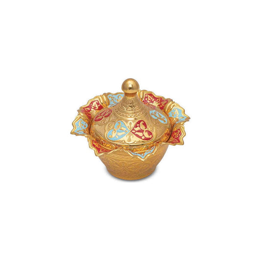 Lalegul Round Sugar Bowl With Cover with Enamel - catalog product image