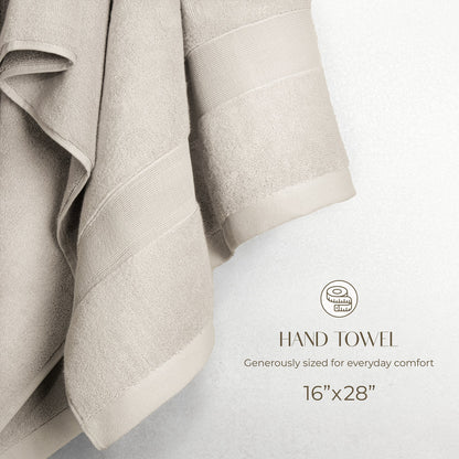 SIENA Wholesale Luxury 100% Turkish Cotton Hand Towels – 700 GSM, Case Pack of 42