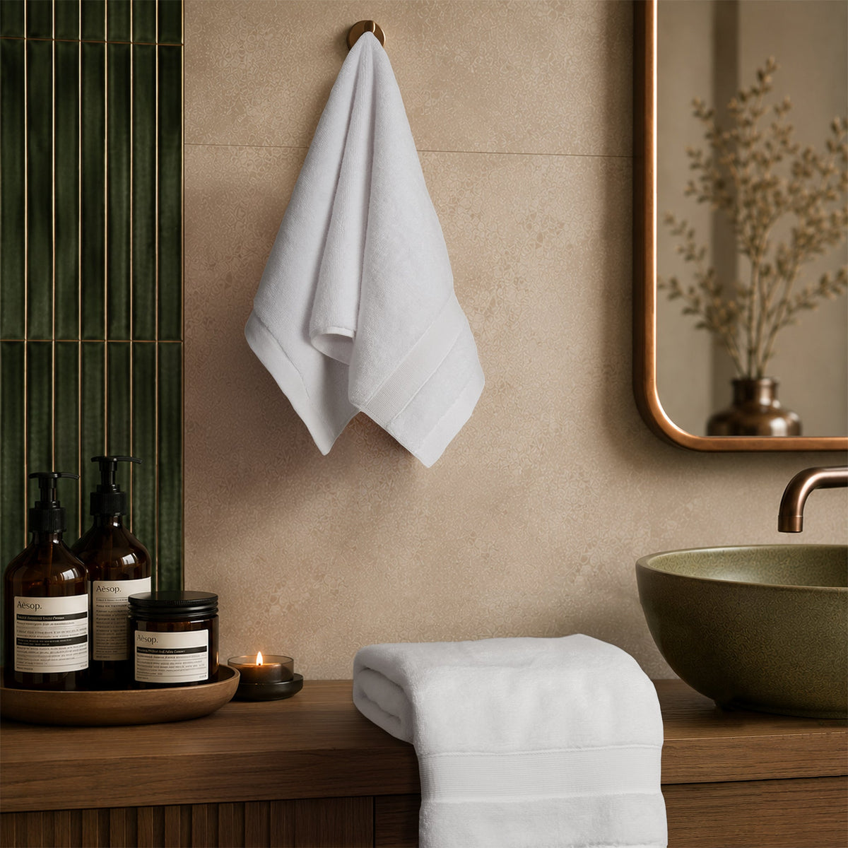 SIENA Wholesale Luxury 100% Turkish Cotton Hand Towels – 700 GSM, Case Pack of 42