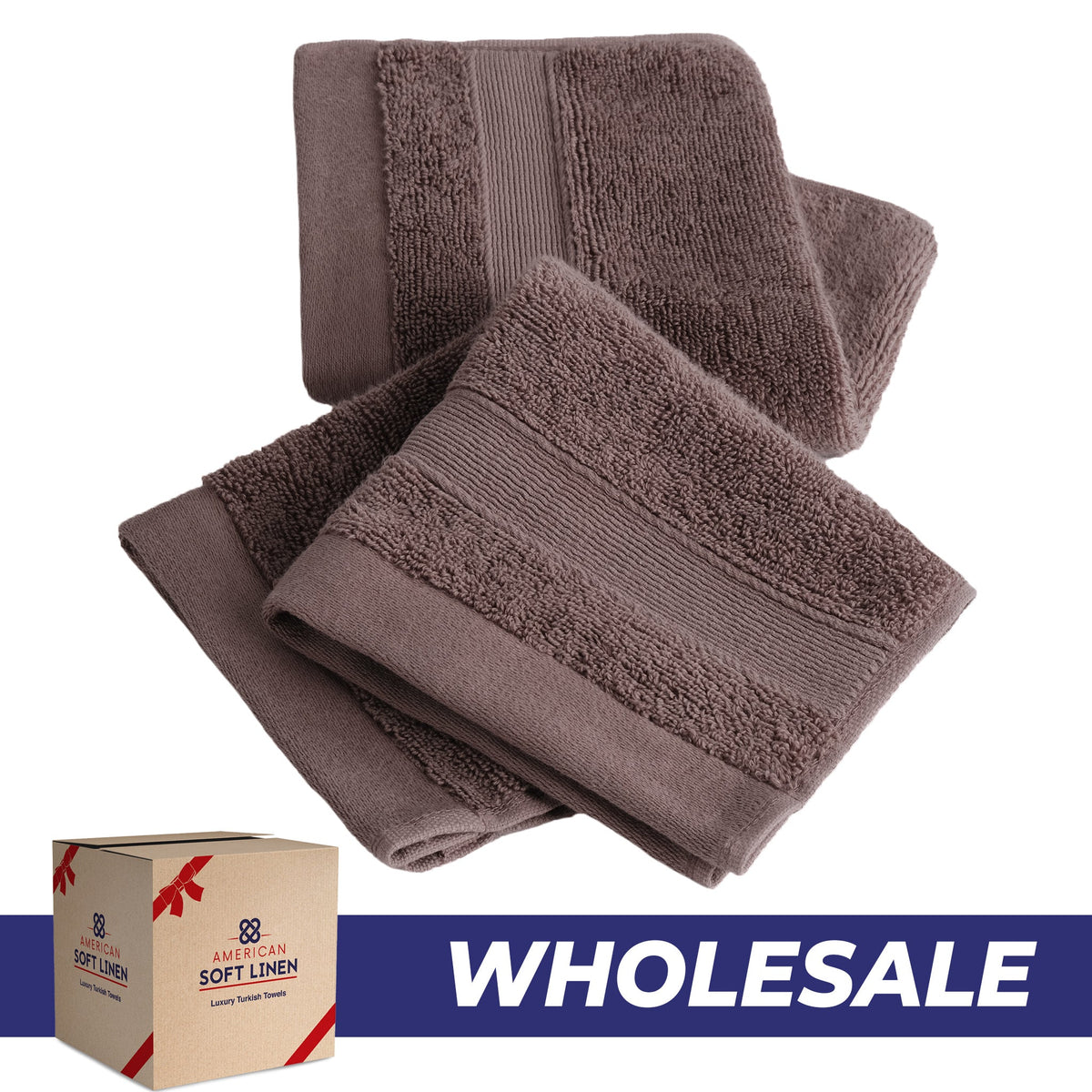 SIENA Wholesale Luxury 100% Turkish Cotton Washcloths – 700 GSM, Case Pack of 120