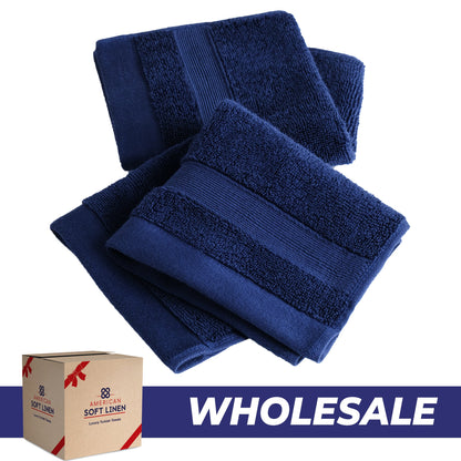 SIENA Wholesale Luxury 100% Turkish Cotton Washcloths – 700 GSM, Case Pack of 120