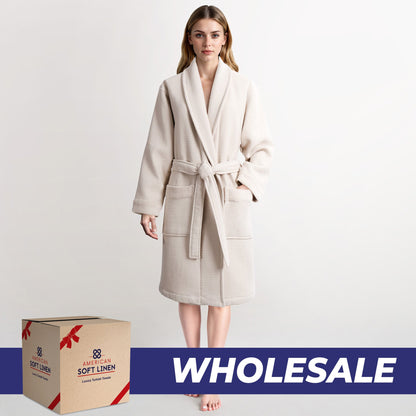 American Soft Linen Luxury Women's 100% Turkish Cotton Bathrobes Wholesale