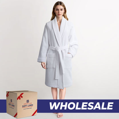 American Soft Linen Luxury Women's 100% Turkish Cotton Bathrobes Wholesale