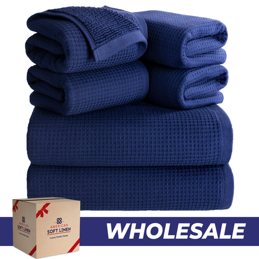 NOLA 6-Piece Turkish Towel Set – 600 GSM 100% Turkish Cotton Wholesale Case Pack of 10